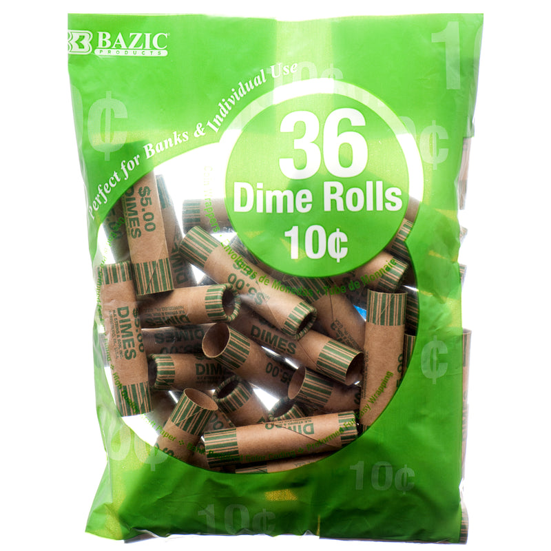 Dime Coin Wrappers, 36 Count (50 Pack)