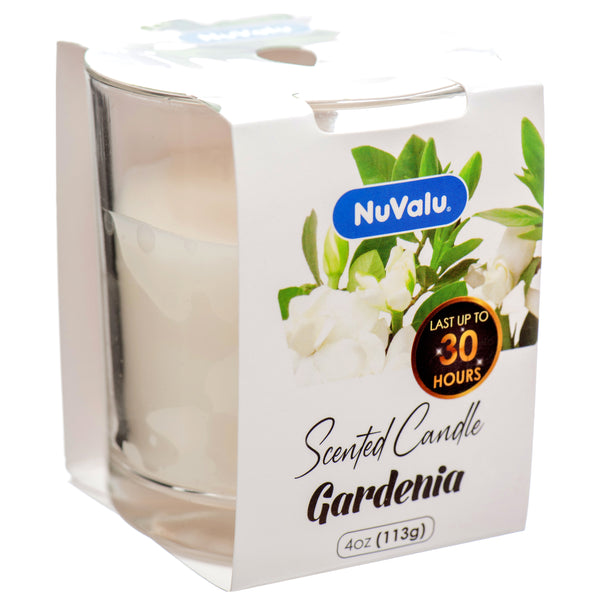 NuValu Scented Candle, Gardenia, 4 oz (12 Pack)