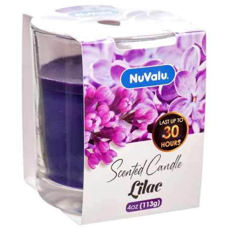 NuValu Scented Candle, Lilac, 4 oz (12 Pack)