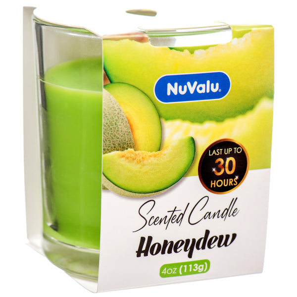 NuValu Scented Candle, Honeydew, 4 oz (12 Pack)
