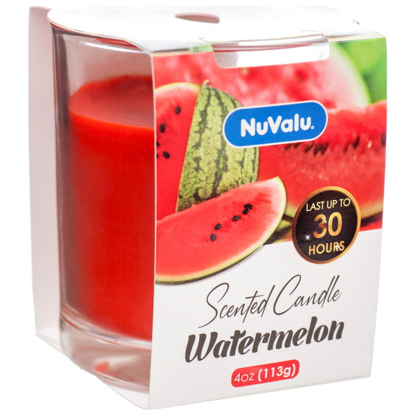 NuValu Scented Candle, Watermelon, 4 oz (12 Pack)