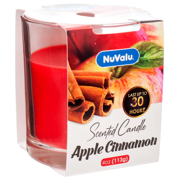 NuValu Scented Candle, Apple Cinnamon, 4 oz (12 Pack)