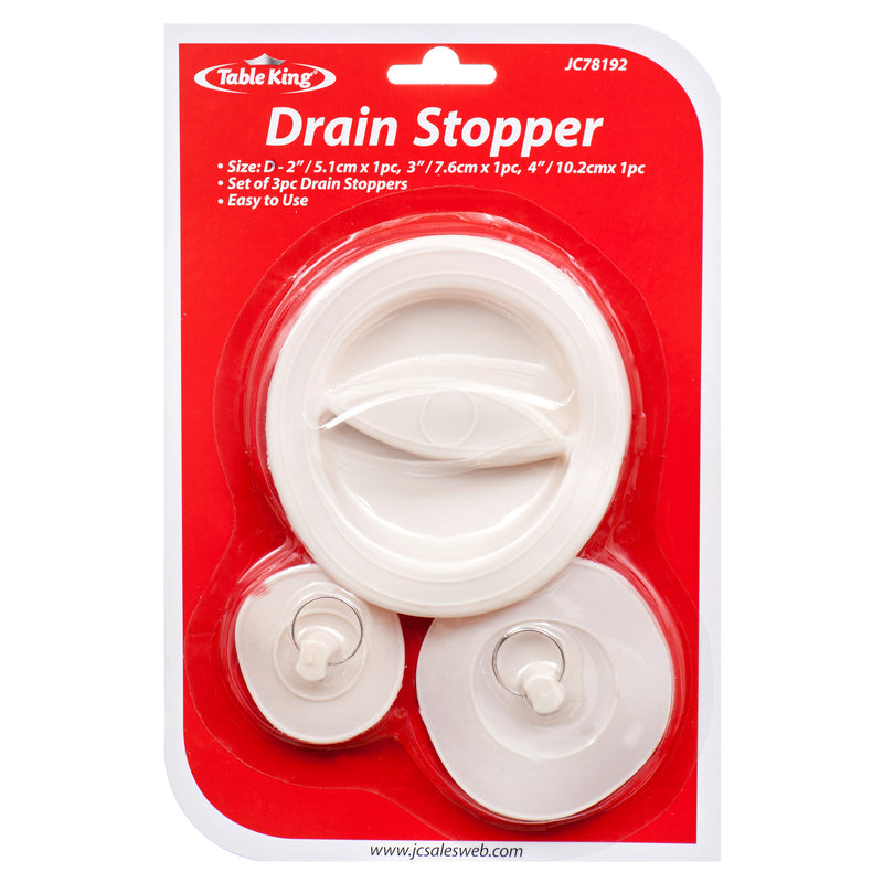 Table King Drain Stopper 3Pc Set (24 Pack)