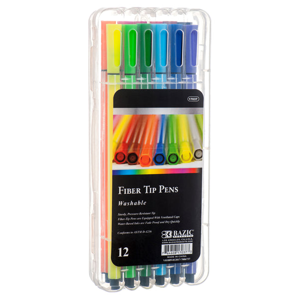 Washable Fiber Tip Pens, 12 Count (24 Pack)