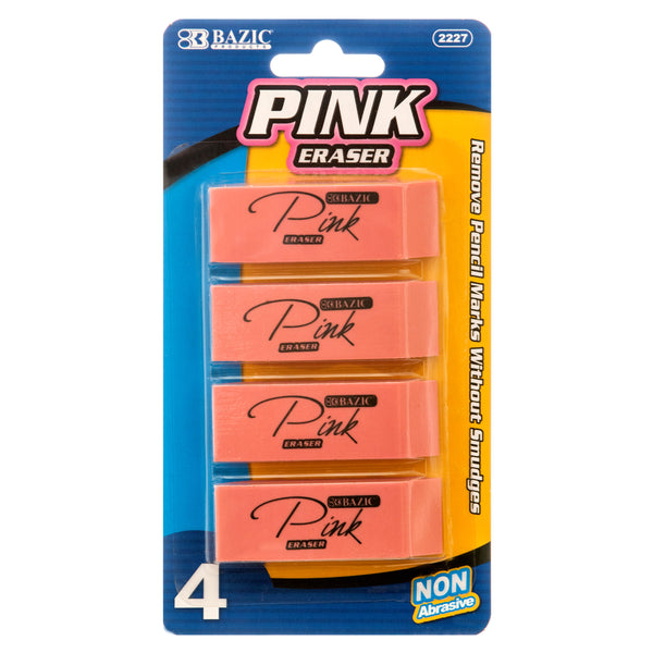 Pink Eraser, 4 Count (24 Pack)
