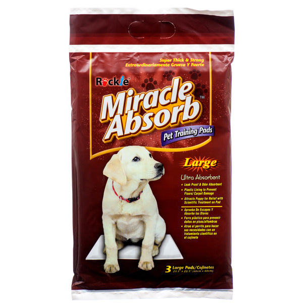 Miracle Absorb Pet Training Pads, Large, 3 Count (24 Pack)