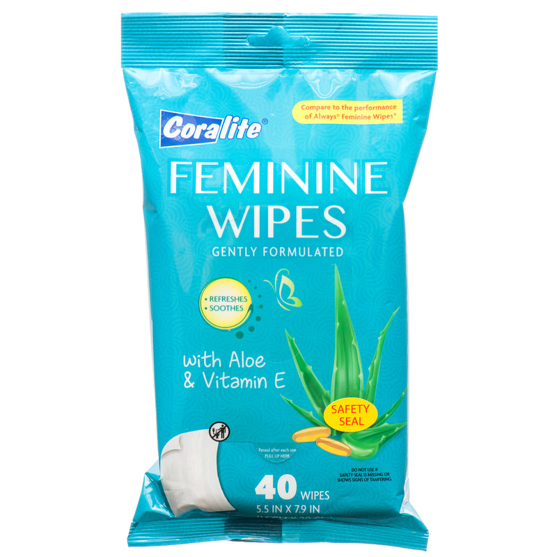 Coralite Feminine Wipes 40 Ct (24 Pack)