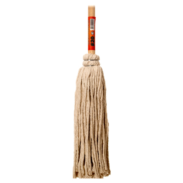Cotton Mop #20 W/ Natural Stick (12 Pack)