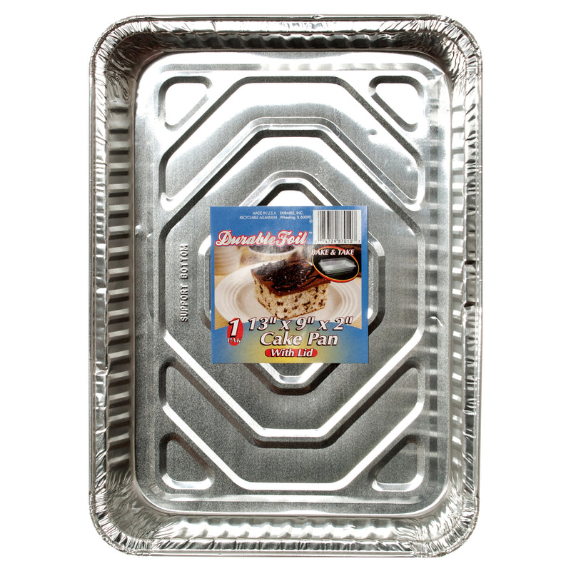 Durable Aluminum Cake Pan w/ Lid (12 Pack)