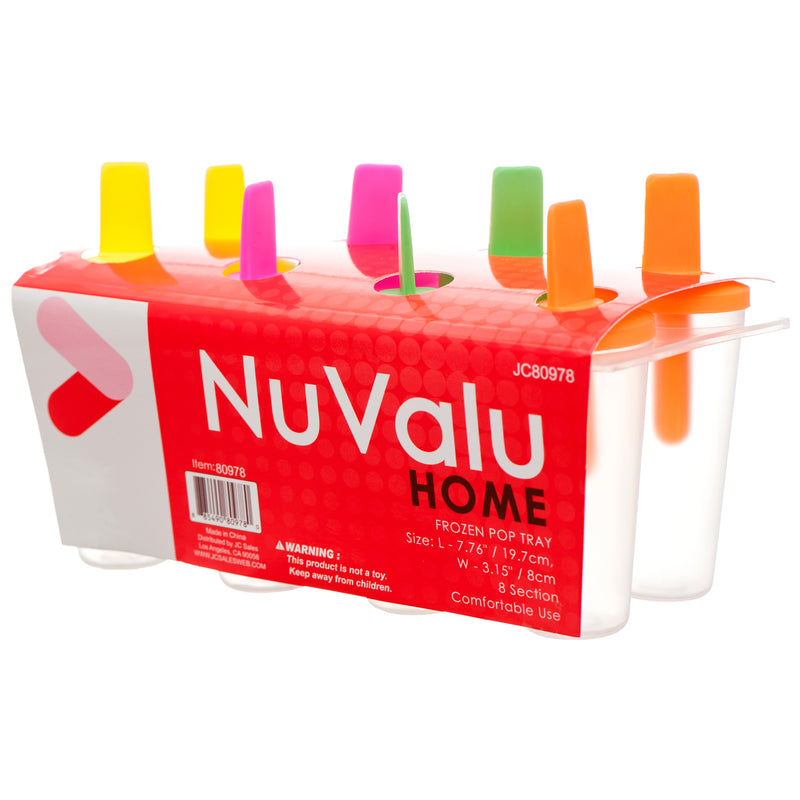 NuValu 8-Piece Ice Pop Tray (24 Pack)