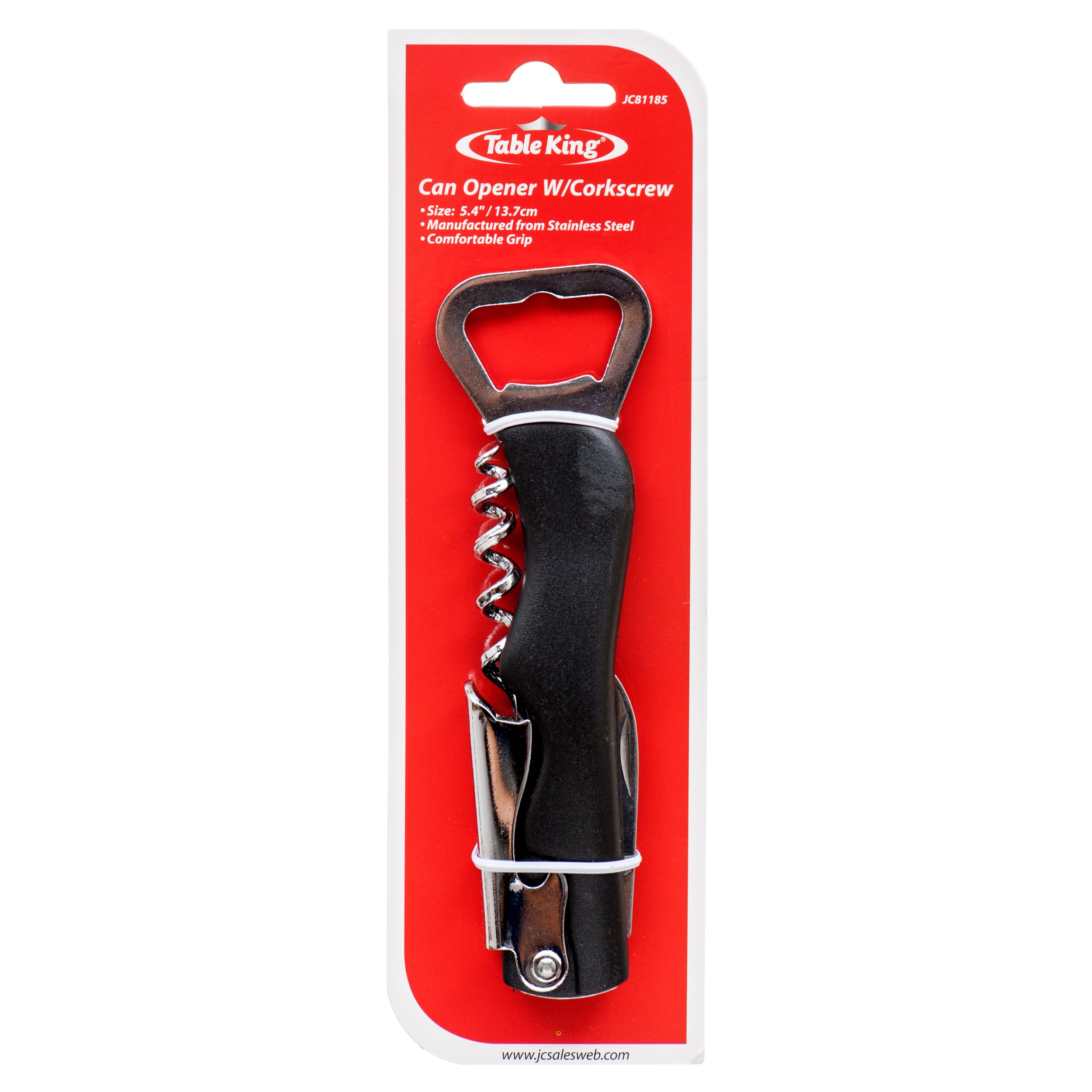 Table King Bottle Opener W/Corkscrew & Asst Clr (Pack Of 1)