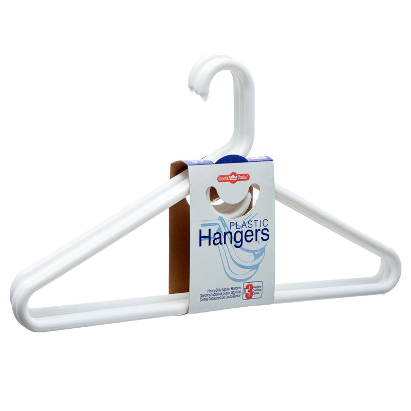 Plastic Heavy-Duty Clothes Hangers, Assorted, 3 Count (60 Pack)