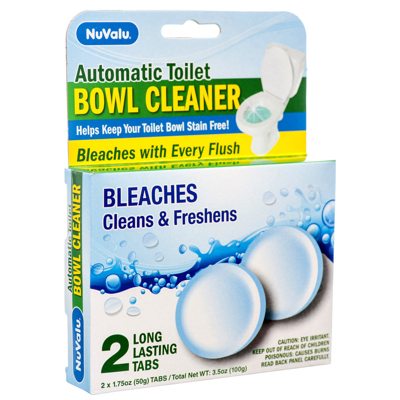 NuValu Toilet Bowl Cleaner Bleach Tabs, 2 Count (24 Pack)