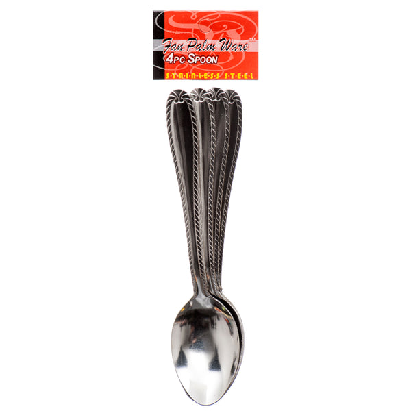 Spoon Stainless Steel 4Pc In Bag #A0009B (36 Pack)