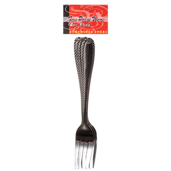 Fork Stainless Steel 4Pc In Bag #A0009A (36 Pack)