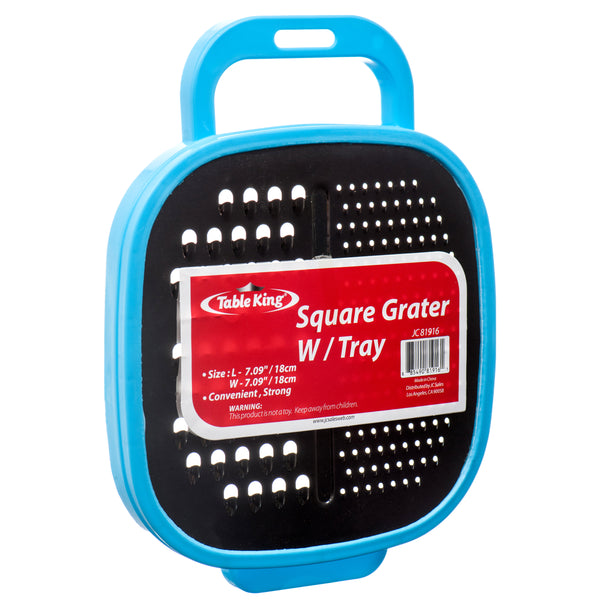 Square Grater w/ Tray (24 Pack)