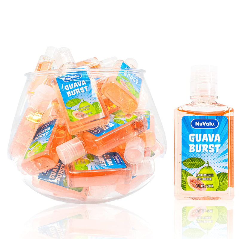 NuValu Guava Burst Scented Hand Sanitizer, 1 oz (48 Pack)