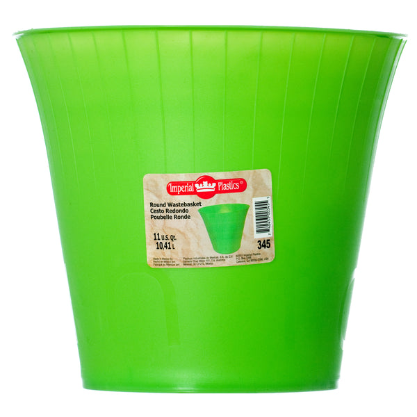 Wastebasket Rd 11 Qt 3 Asst Clr #345 (24 Pack)