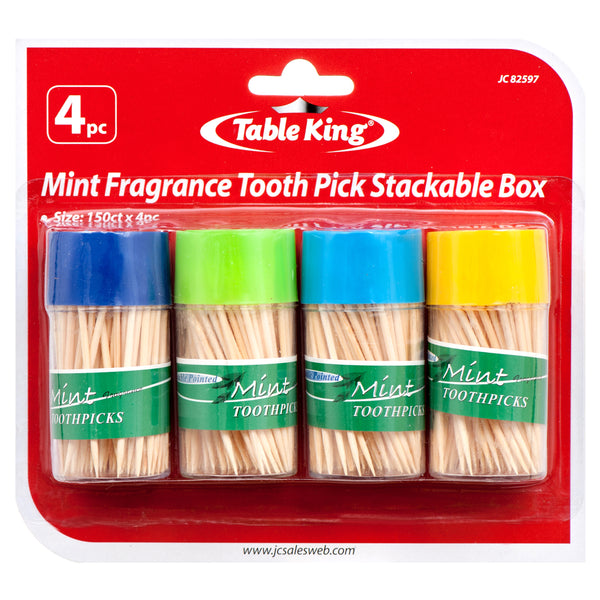 Table King Toothpick Mint Fragrance 150Ct X 4Pk (24 Pack)