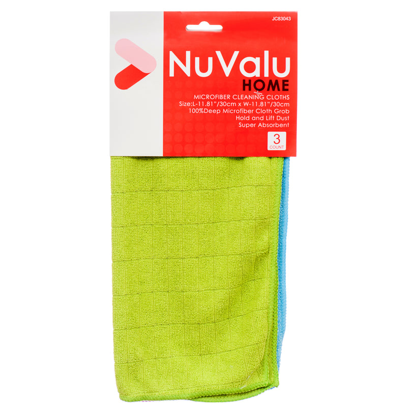 Nuvalu Microfiber Cloths 3Pcs 12" X 12" (24 Pack)