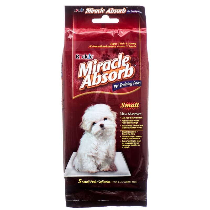 Miracle Absorb Pet Training Pads, Small, 5 Count (24 Pack)