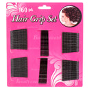 Bobby Pins 160Ct Black W/Asst Sizes (24 Pack)