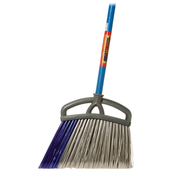 Angle Broom W/ Wooden Blue Handle #92933 (12 Pack)