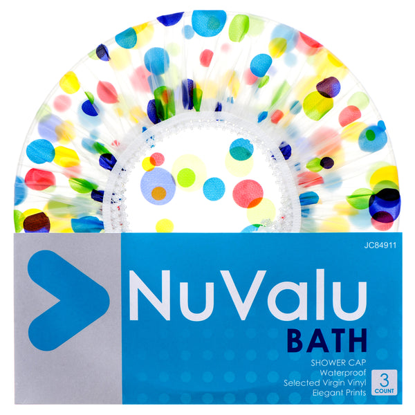 Nuvalu Shower Cap With Trimmer 3Pk 0.06Mm (24 Pack)