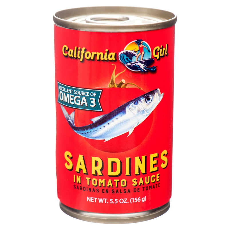 California Girl Sardines, Tomato, 5 oz (24 Pack)