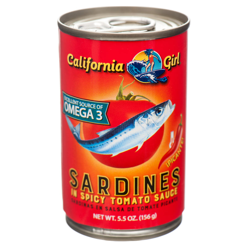 California Girl Sardines, Chili, 5 oz (24 Pack)