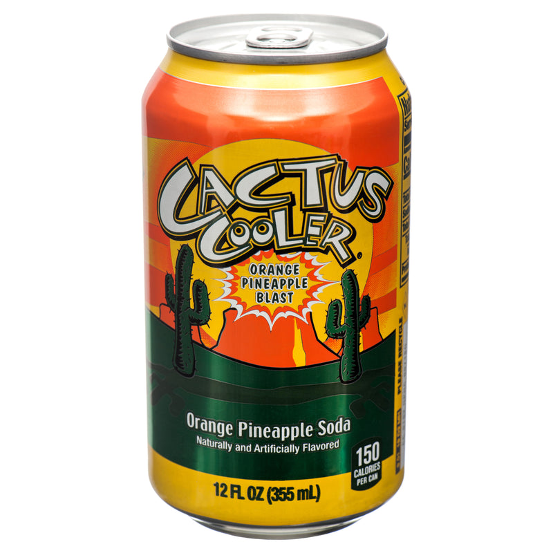 Cactus Cooler Orange Pineapple Soda, 12 oz (12 Pack)