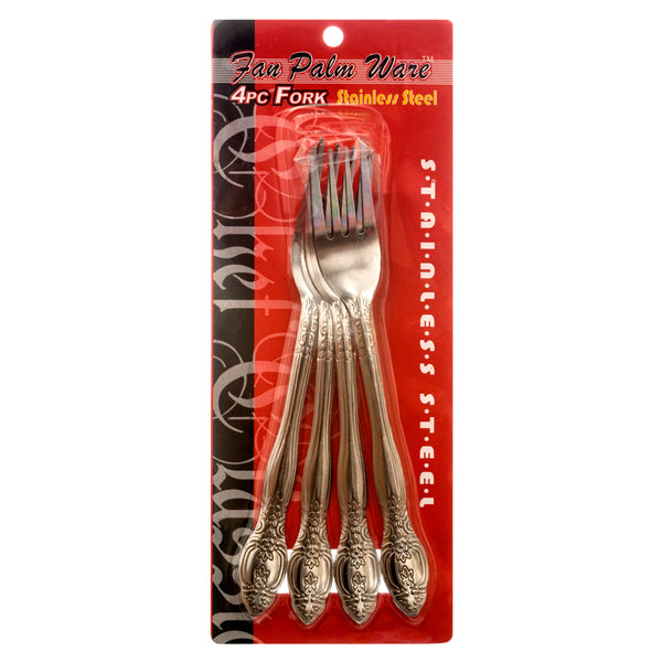 Fork Stainless Steel 4Pc In Dbl Blister #J3003A (36 Pack)
