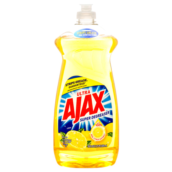 Ajax Liquid Dish Soap, Lemon, 28 oz (9 Pack)