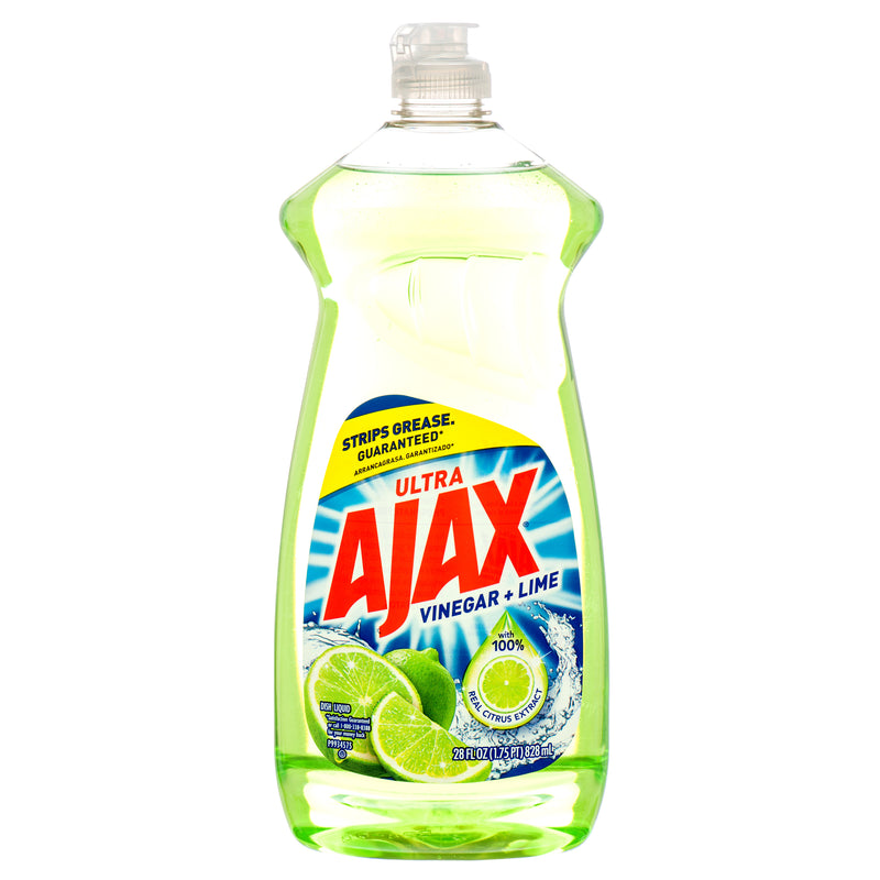 Ajax Liquid Dish Soap, Lime, 28 oz (9 Pack)