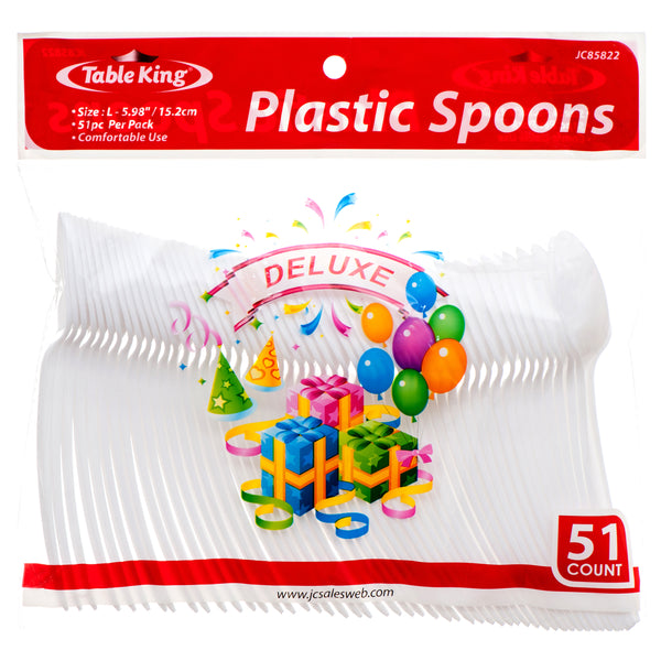 Table King Plastic Spoon 51Ct (24 Pack)