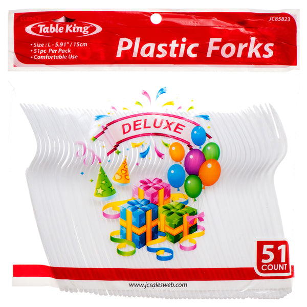 Table King Plastic Fork 51Ct (24 Pack)