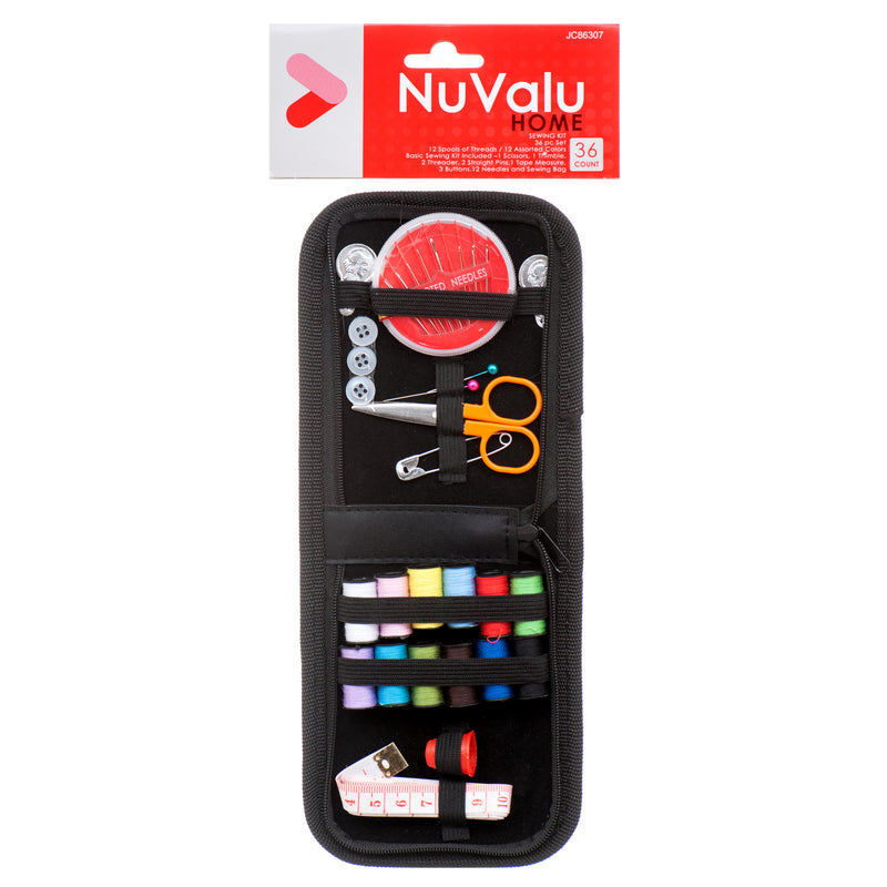 Nuvalu Sewing Kit Travel Zipper Pack (24 Pack)