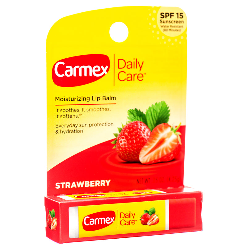 Carmex Stick 0.15Z Strawberry Spf15 Carded (12 Pack)