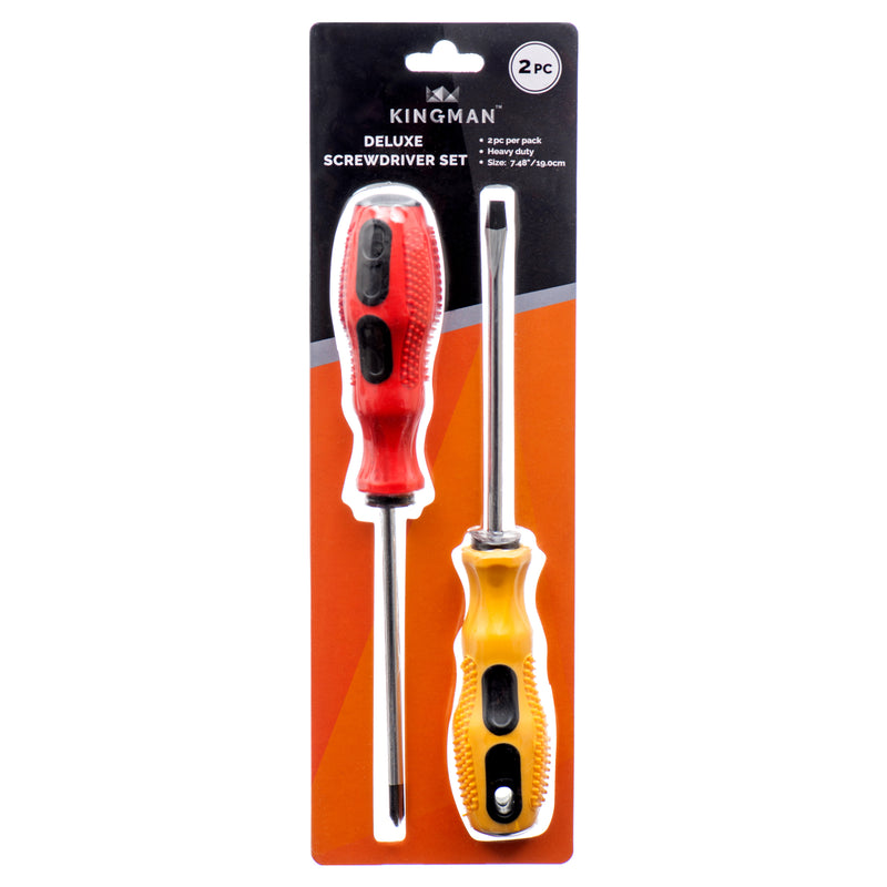 Kingman Screwdriver 2Pc Set Deluxe (24 Pack)