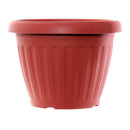 NuValu Round Plastic Planter w/ Tray, 19.5" (12 Pack)