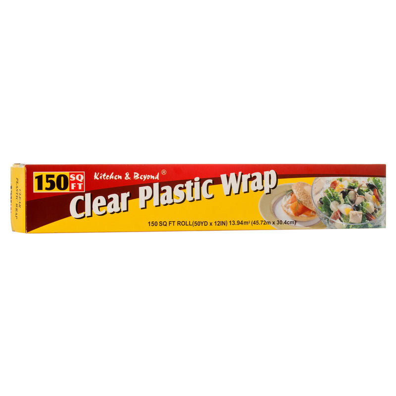 Clear Plastic Wrap Roll, 150’ (24 Pack)
