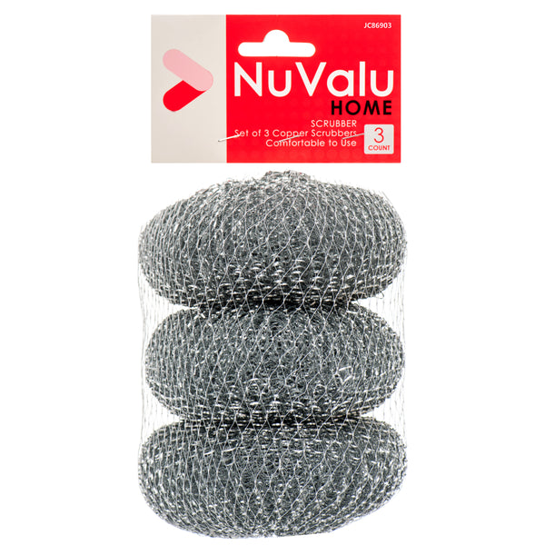 NuValu Scourer Pads, 3 Count (24 Pack)