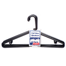 Plastic Clothes Hangers, Black, 8 Count (20 Pack)