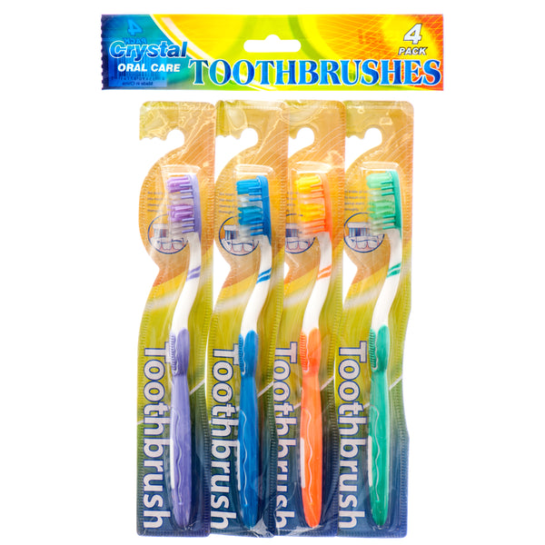 Toothbrush 4Pk W/Printed Bag (24 Pack)