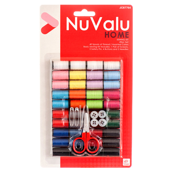 Nuvalu Sewing Thread 49Pcs Set W/Blister (24 Pack)
