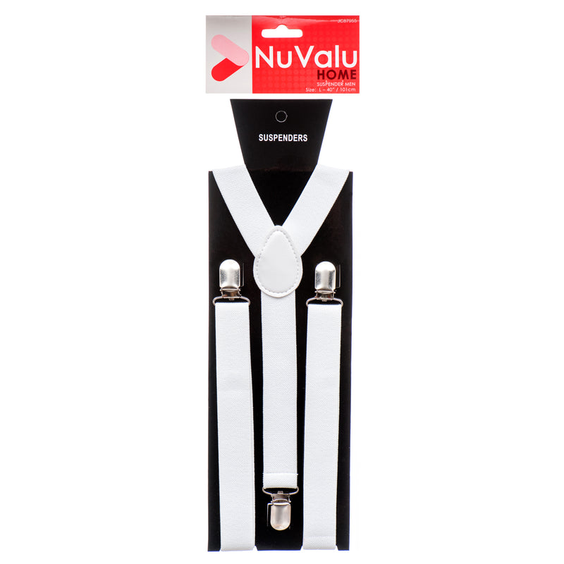 Nuvalu Suspender Men W/Asst Colors 1"X 40" (24 Pack)