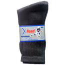 Sport Socks Men 2 Pair Crew All Black 9-11 (6 Pack)