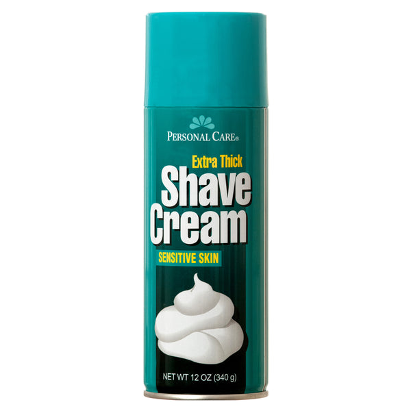 Regular Extra Thick Shaving Cream, Sensitive, 10 oz (12 Pack)