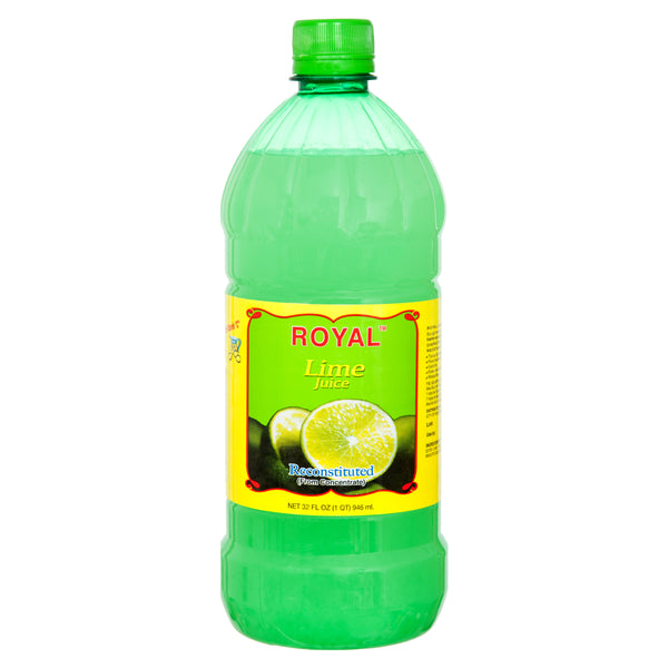 Royal Lime Juice, 32 oz (12 Pack)