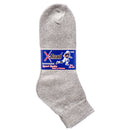 Sport Socks Men 2 Pair Ankle All Gray 10-13 (6 Pack)